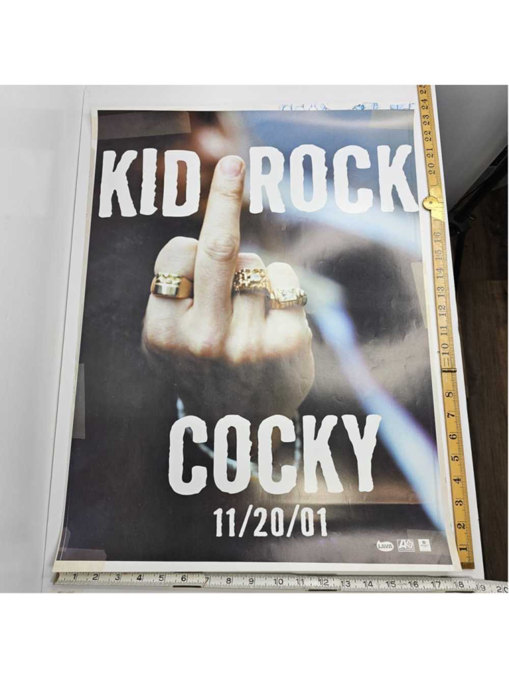 Kid Rock Cocky Promo Poster 11/20/01 Atlantic Lava Records Canada Original